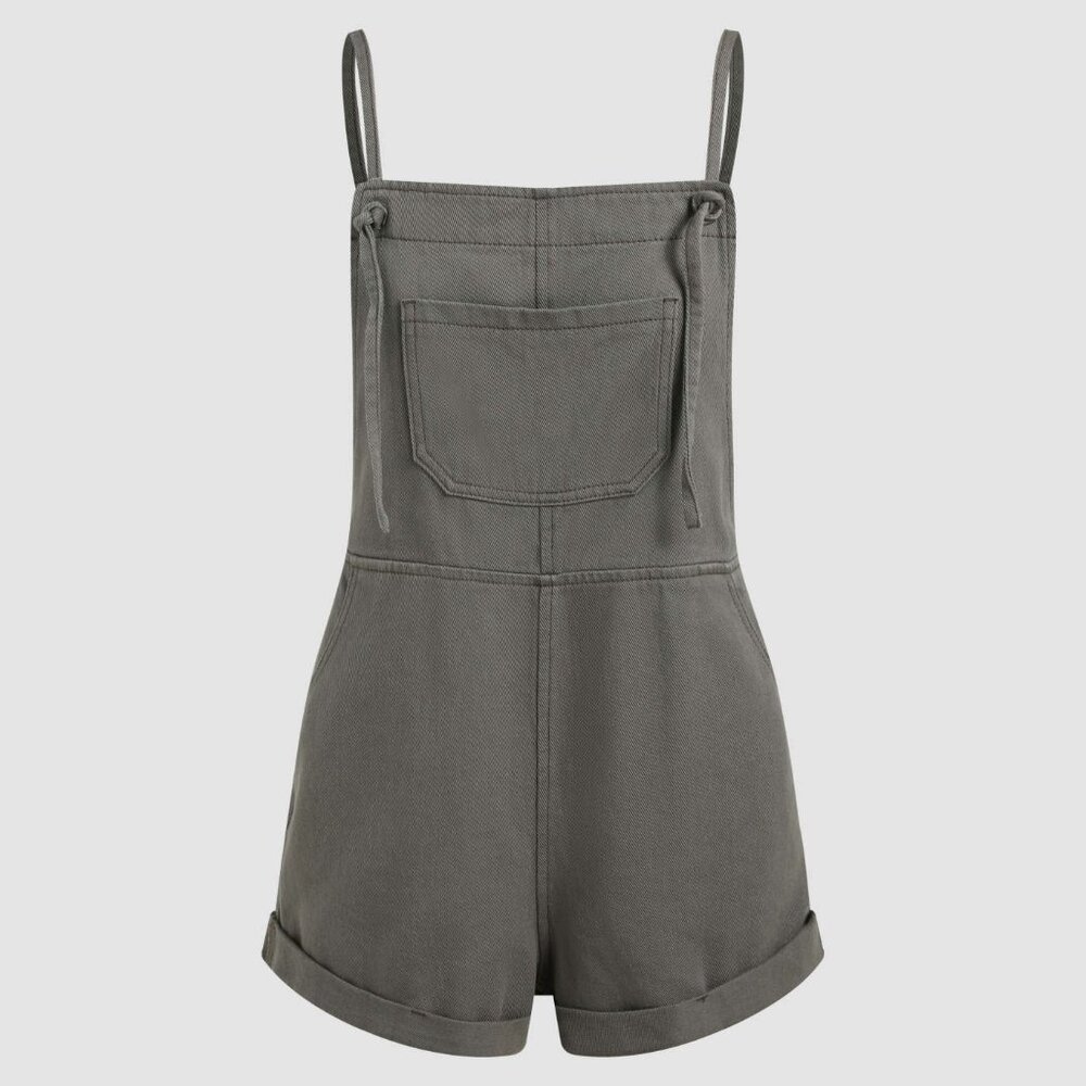 CIDER Grey Denim Romper NWT